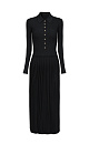 Knitted dress with pleated skirt - BRUSNIKA. Women clothes