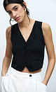 Knitted vest with buttons - BRUSNIKA. Women clothes