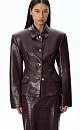 Textured eco-leather jacket - BRUSNIKA. Women clothes