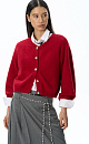 Fox-fur buttoned cardigan - BRUSNIKA. Women clothes