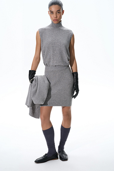 Cashmere and wool mini skirt - BRUSNIKA Women Clothes