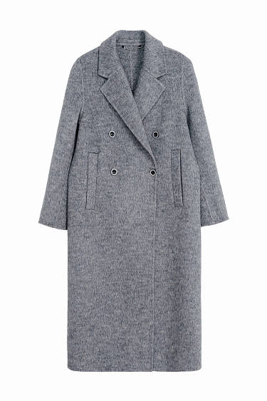 Double-breasted wool coat - BRUSNIKA Women Clothes