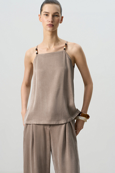 Top with thin straps - BRUSNIKA Women Clothes