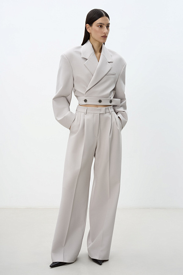Wrap crop jacket - BRUSNIKA Women Clothes