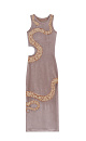 Snake Print Maxi Dress - BRUSNIKA. Women clothes