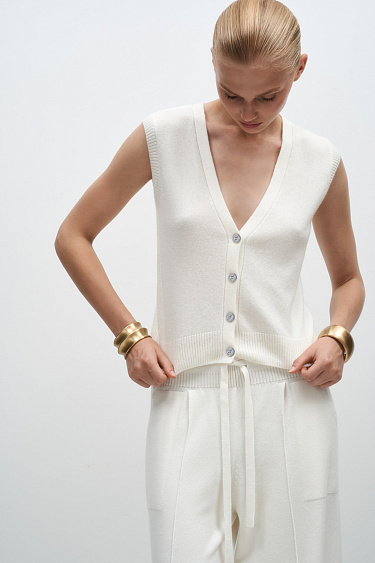 Cashmere knit vest - BRUSNIKA Women Clothes