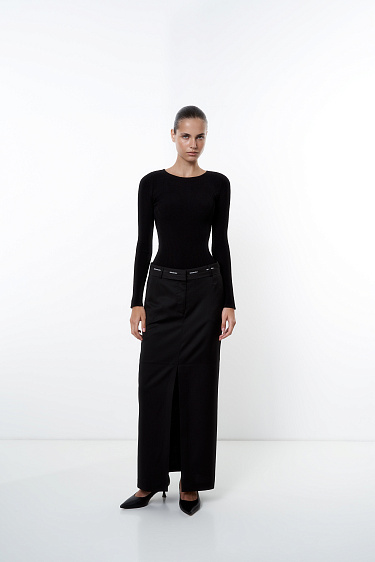 Fitted jumper with lace-up back - BRUSNIKA Women Clothes
