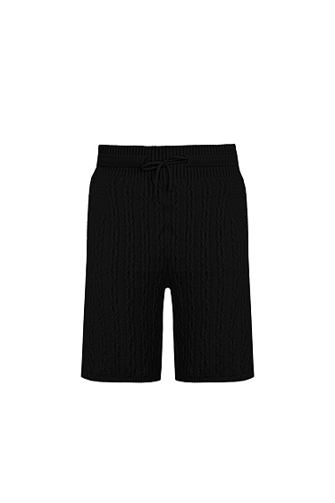 Cable-knit shorts - BRUSNIKA Women Clothes