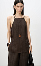Linen top with ethnic print - BRUSNIKA. Women clothes
