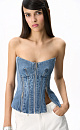 Denim corset with a zipper - BRUSNIKA. Women clothes