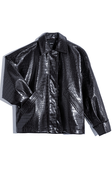 Jacket made of textured eco‑leather - BRUSNIKA Women Clothes
