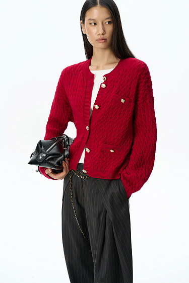 Extrafine Merino Wool Cardigan - BRUSNIKA Women Clothes