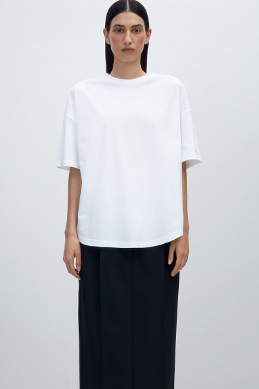 Dropped shoulder T-shirt - BRUSNIKA Women Clothes