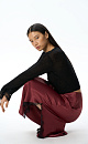 Satin maxi skirt with lace - BRUSNIKA. Women clothes