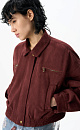 Suede bomber jacket with a turn-down collar - BRUSNIKA. Women clothes