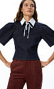 Asian‑style denim shirt - BRUSNIKA. Women clothes