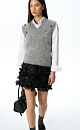 alpaca wool vest with sequins - BRUSNIKA. Women clothes