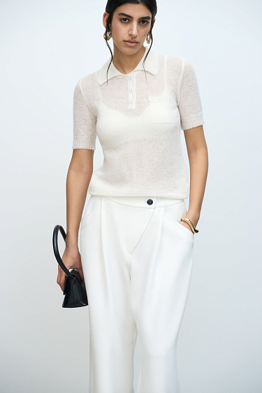 Knitted wool T-shirt - BRUSNIKA Women Clothes
