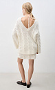 Knitted jumper with open back and braids - BRUSNIKA. Women clothes