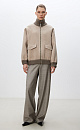 Wool bomber jacket with knit details - BRUSNIKA. Women clothes