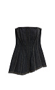 Denim corset with an asymmetrical edge - BRUSNIKA. Women clothes