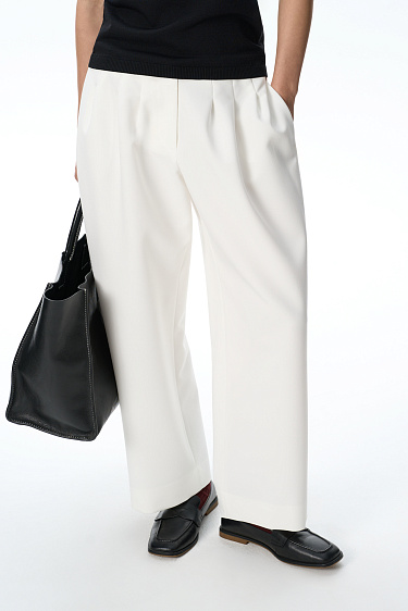 Trousers with symmetrical pleats - BRUSNIKA Women Clothes