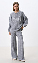Knitted trousers with braids - BRUSNIKA. Women clothes