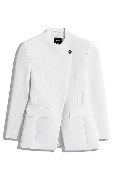 Viscose jacket with large shoulders - BRUSNIKA Women Clothes