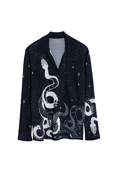 Jumper with a jacquard pattern - BRUSNIKA Women Clothes
