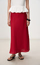 100% linen midi skirt with a slit - BRUSNIKA. Women clothes