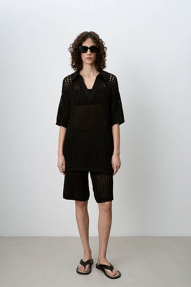 Mesh knit shorts - BRUSNIKA Women Clothes