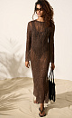 Semi-transparent linen dress - BRUSNIKA. Women clothes