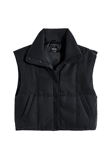 vest with a stand‑up collar and a hood - BRUSNIKA Women Clothes