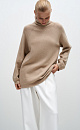 Oversized cashmere and wool blend jumper - BRUSNIKA. Women clothes