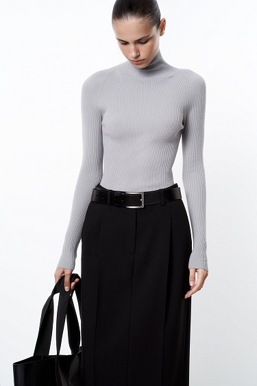 Ribbed knit turtleneck - BRUSNIKA Women Clothes