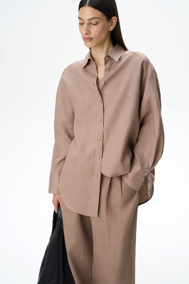 100% linen shirt - BRUSNIKA Women Clothes