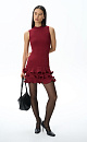 Mini dress with flounces - BRUSNIKA. Women clothes