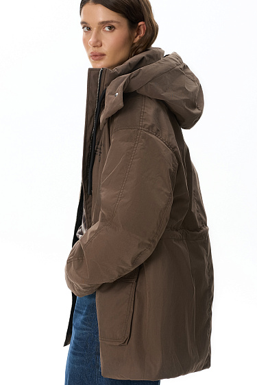 Parka with synthetic filling and an additional collar - BRUSNIKA Women Clothes