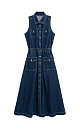 Denim dress with pockets - BRUSNIKA. Women clothes