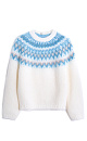 A jumper with a round yoke and jacquard. - BRUSNIKA. Women clothes