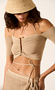 Metal detail crop top - BRUSNIKA. Women clothes