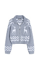 Jacquard pattern bomber jacket - BRUSNIKA. Women clothes