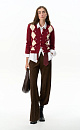 Argyle patterned cardigan - BRUSNIKA. Women clothes