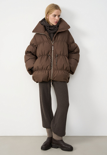 Quilted voluminous down jacket - BRUSNIKA Women Clothes