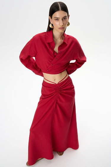 Skirt with ties - BRUSNIKA Women Clothes