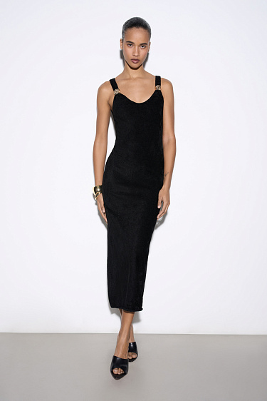 Maxi dress with decorative elements - BRUSNIKA Women Clothes