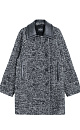 Wool coat with leatherette collar - BRUSNIKA. Women clothes