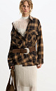 Checkered shirt with tie-dye effect - BRUSNIKA. Women clothes