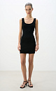 Mini dress with wide straps - BRUSNIKA. Women clothes