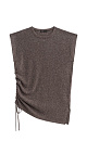 Knitted vest with ties - BRUSNIKA. Women clothes